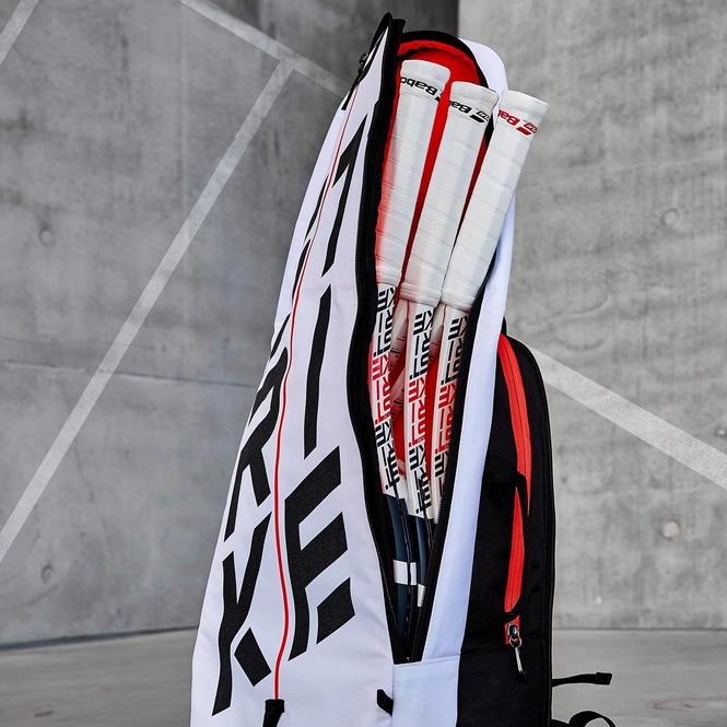 Sac ?� Dos de Tennis Babolat Pure Strike Blanc Rouge 2020 | Tennisplanet.fr
